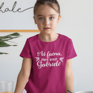 Personalised Printed T-shirt for kids ,,As faina,nes esu Gabriele,,(ANY NAME)