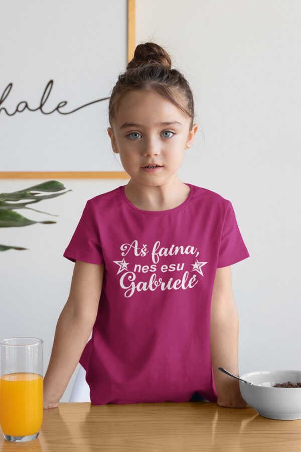 Personalised Printed T-shirt for kids ,,As faina,nes esu Gabriele,,(ANY NAME)