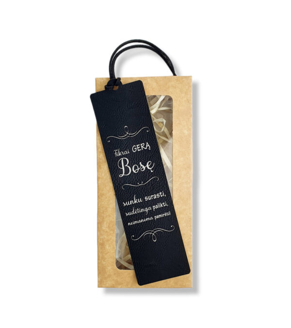 Leather Bookmark ,,Tikrai gera Bose....,,