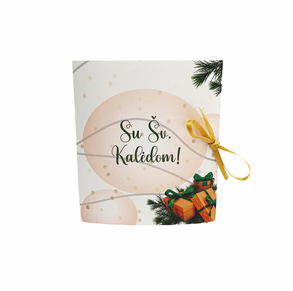 Greeting card with chocolate ,,Su sv. Kaledom,,