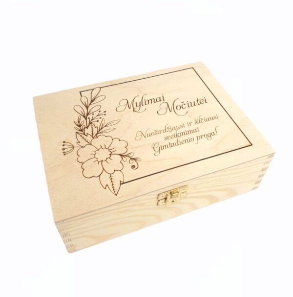 Wooden Tea Box ,,Mylimai Mociutei...,,