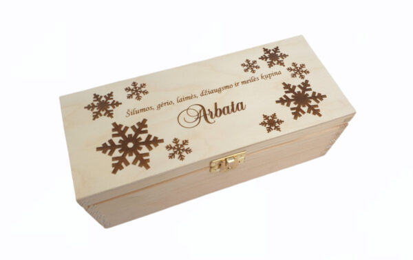 Wooden Tea Box ,,Silumos,gerio..,,