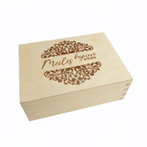 Wooden Tea Box ,,Meiles kupina arbat..,,