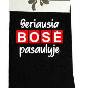 Printed Sock for Women ,,Geriausia Bose pasaulyje,,