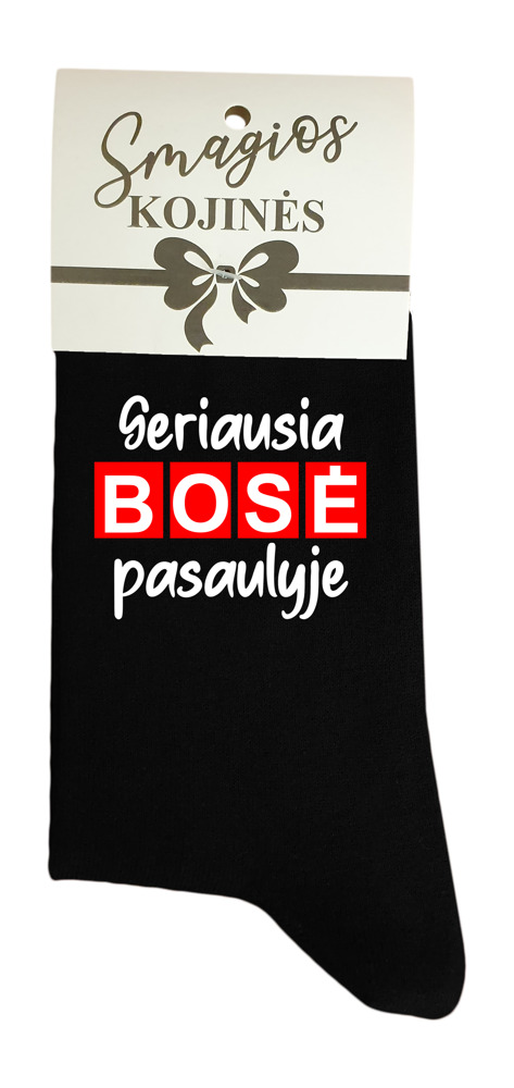 Printed Sock for Women ,,Geriausia Bose pasaulyje,,