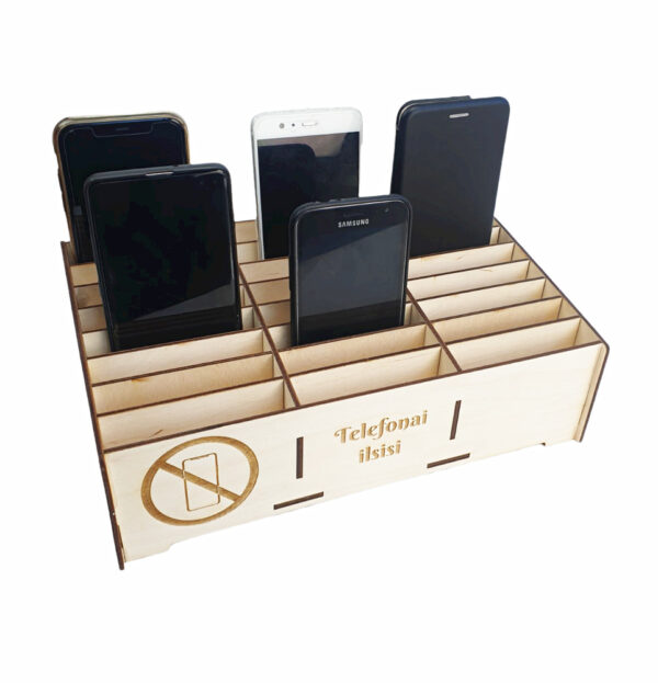 Wooden Phone Holder ,,Telefonai ilsisi,,