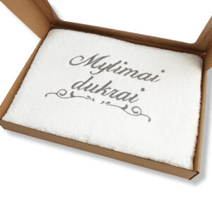 Towel with cardboard box ,,Mylimai dukrai,,