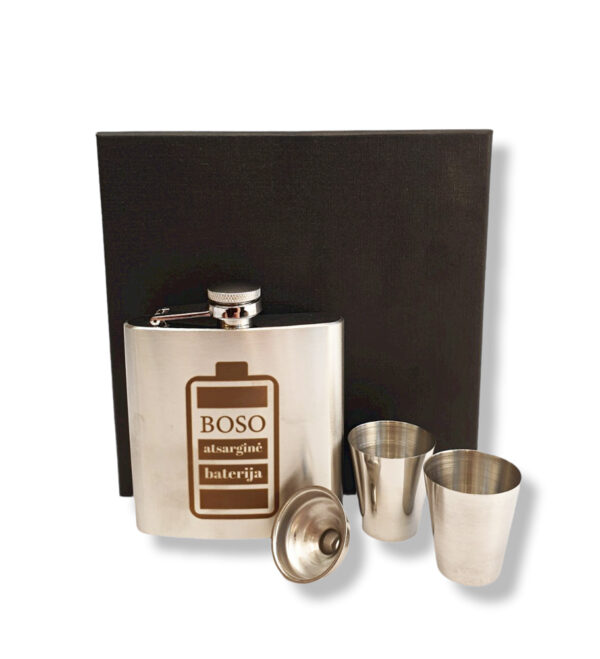 Metal Flask set ,,Boso atsargine baterija,,