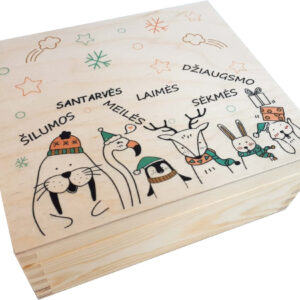 Wooden Tea Box ,,Silumos,santarves..,,