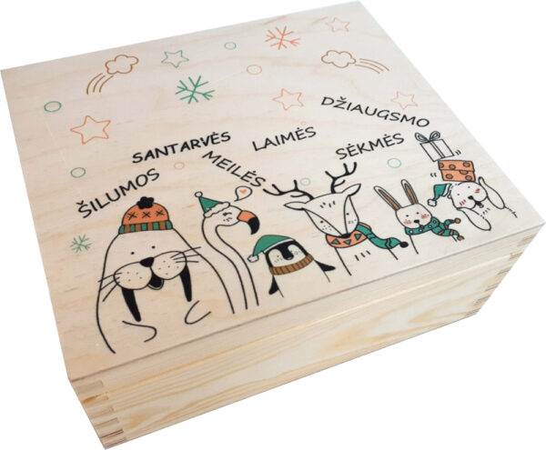 Wooden Tea Box ,,Silumos,santarves..,,