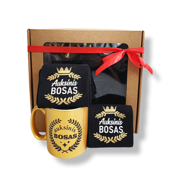 Gift set for him ,,Auksinis bosas,,