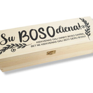 Wooden  Wine Box ,,Su Boso diena,,