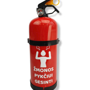 Fire Extinguisher with print ,,Zmonos pykciui gesinti,,