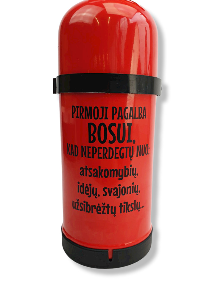 Fire Extinguisher with print ,,Pirmoji pagalba bosui,, - Image 2