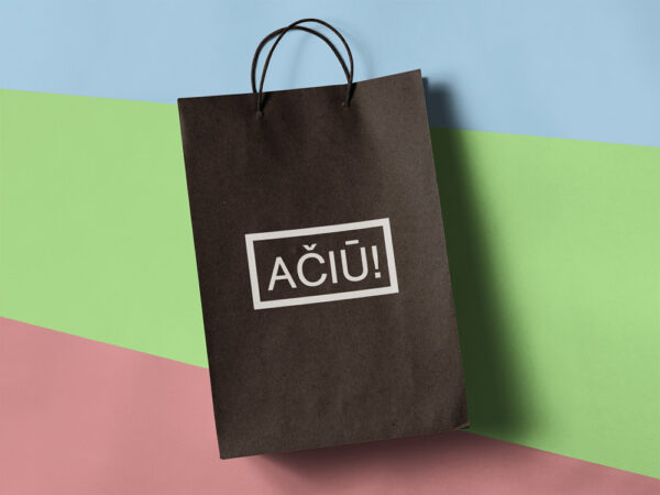 Paper gift bag ,,Aciu,,