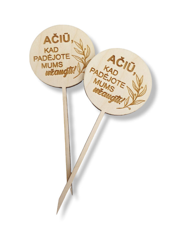 Cake toppers ,,Aciu,kad padejote..,,