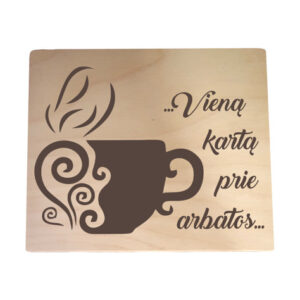 Wooden Tea Box ,,Viena karta prie arbatos,,