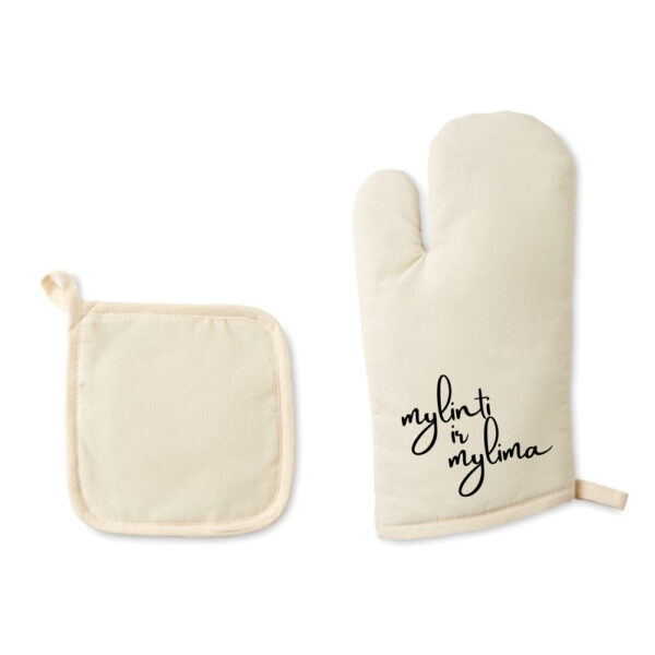 Oven Glove with print ,,Mylinti ir mylima,,