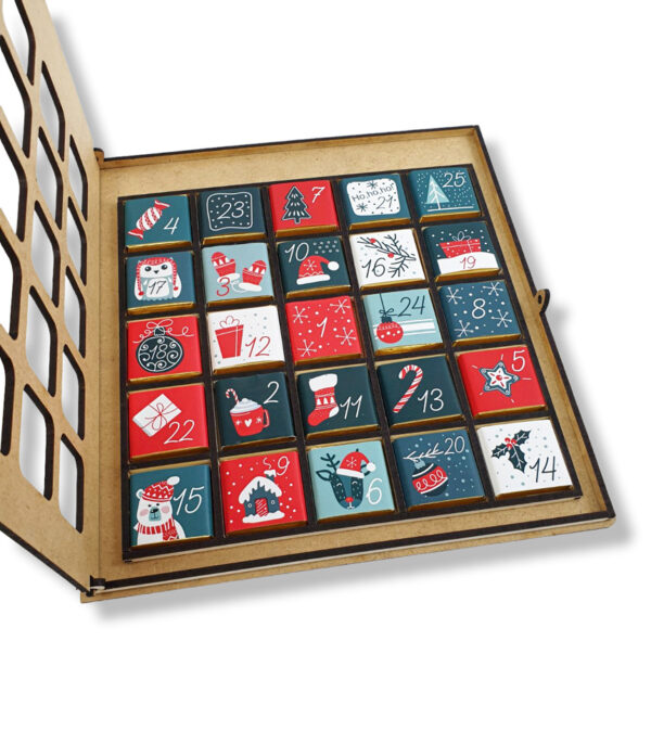 Personalised Advent Calendar with Mini chocolate ,,Militos Advento kalendorius,, (ANY NAME) - Image 5