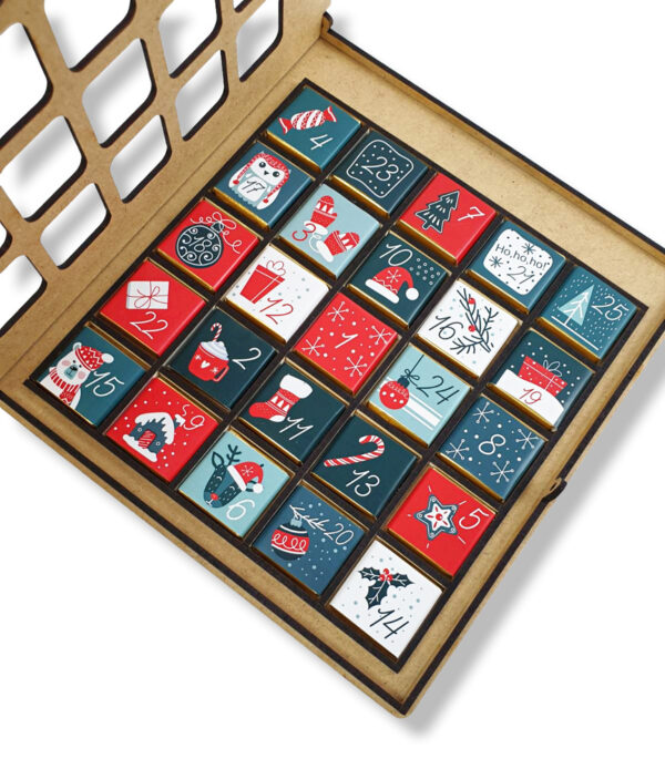 Personalised Advent Calendar with Mini chocolate ,,Militos Advento kalendorius,, (ANY NAME) - Image 4