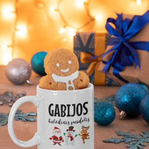 Personalised Cup  „Gabijos Kaledinis puodelis...,, (Any name)