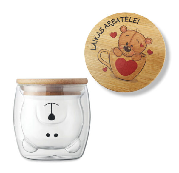 Double glass cup ,,Laikas arbatelei,, - Image 2