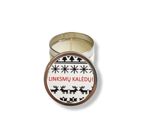 Soy Wax Candle ,,Linksmu Kaledu,, - Image 2