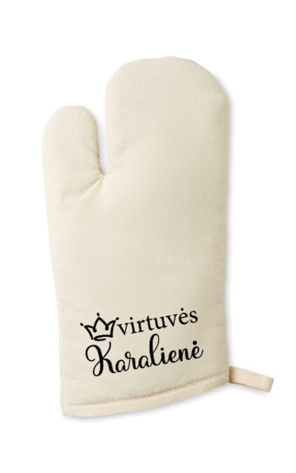 Oven Glove with print ,,Virtuves karaliene,,