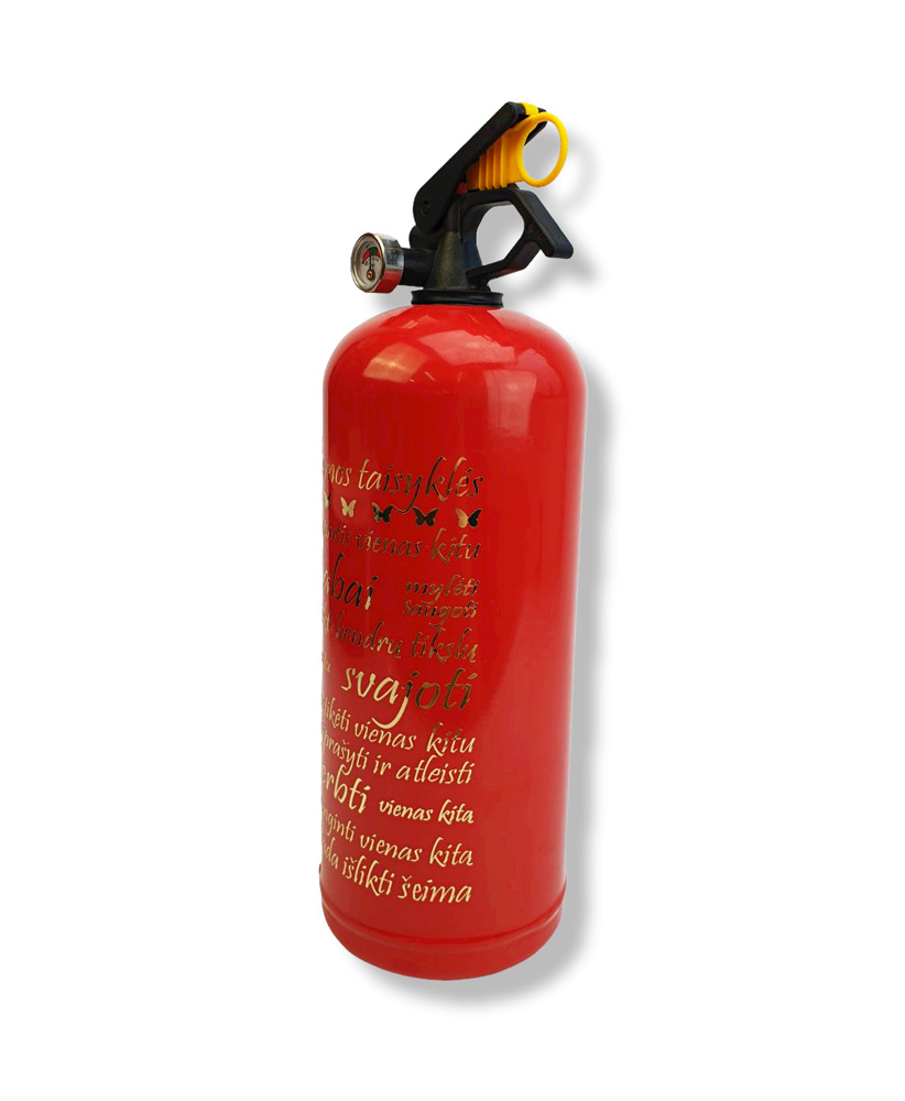 Fire Extinguisher with print ,,Seimos taisykles,, - Image 2