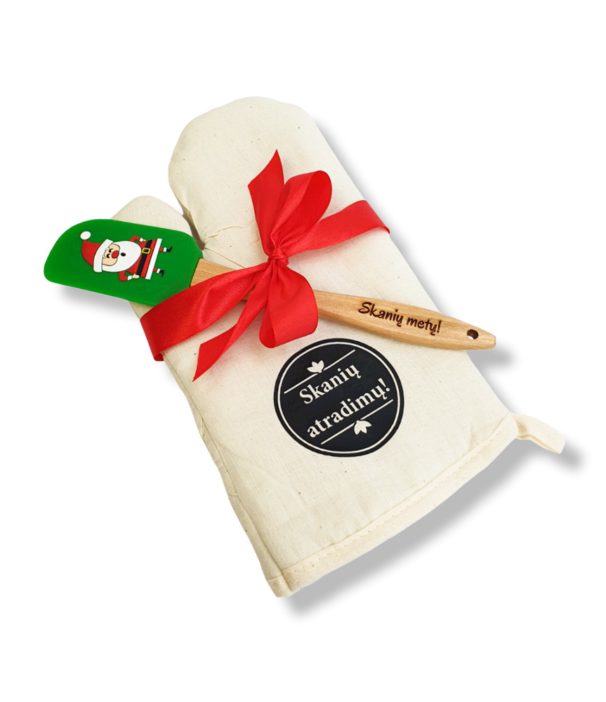 Oven Glove with silicone spatula ,,Skaniu atradimu,,