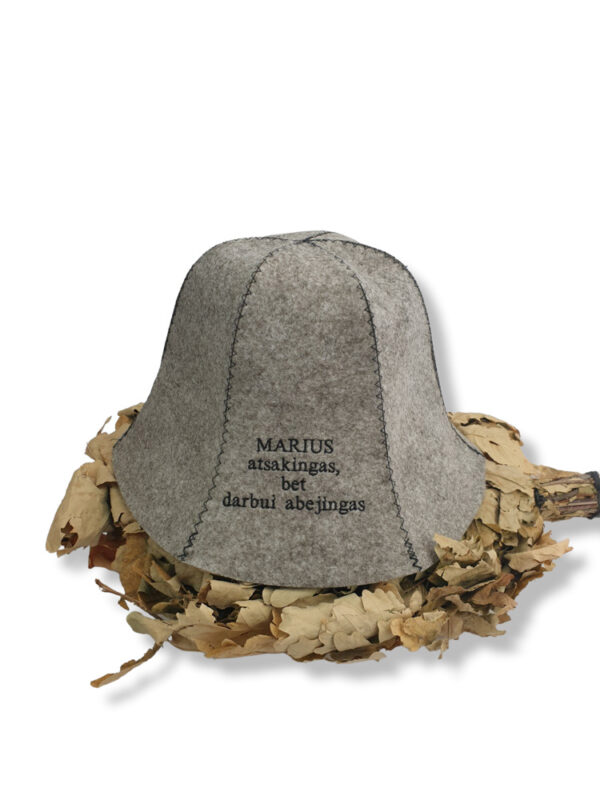 Personalised Sauna hat,, ANY TEXT,, - Image 2