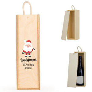 Wooden  Wine Box ,,Linkejimai is Kaledu senelio,,