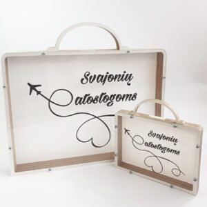 Piggy bank luggage ,,Svajoniu atostogoms,, 19,50x20cm