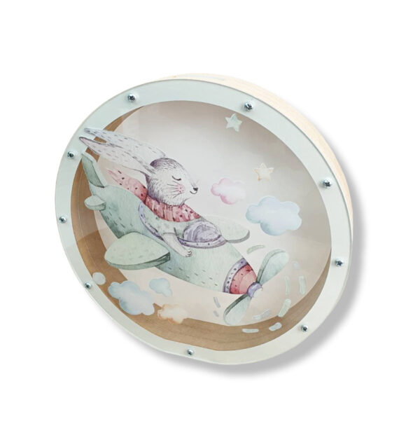 Piggy bank ,,RABBIT ON THE PLANE,,