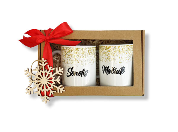 Cup  set with carboard ,,Mociutei ir Seneliui,,
