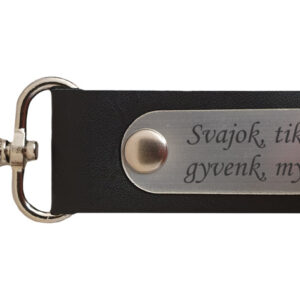 Leather keychain   ,,Svajok,tikek...,,