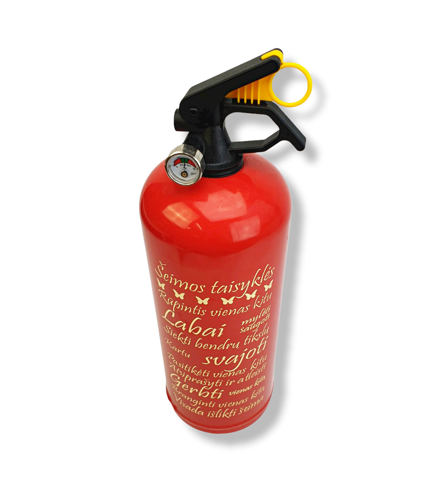 Fire Extinguisher with print ,,Seimos taisykles,, - Image 3