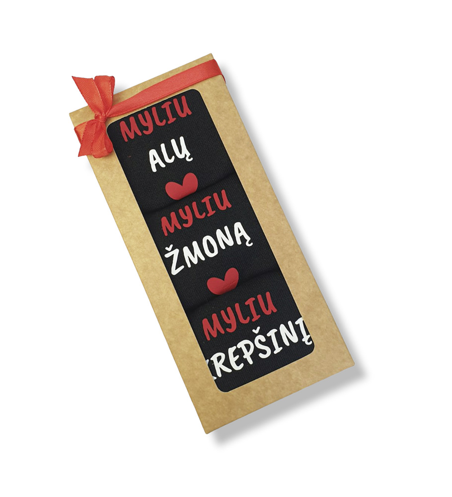 Printed Sock set for Men ,,Myliu alu,zmona,krepsini,, - Image 2