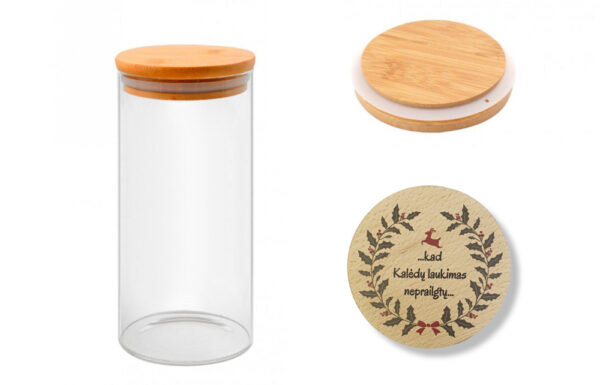 Jar with Lid ,,..kad Kaledu laukimas neprailgtu...,,