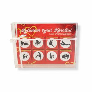 Personalised Mini chocolate set  ,,Mylimam vyrui Karoliui...,, (ANY NAME)