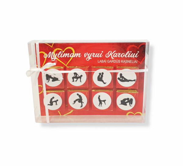 Personalised Mini chocolate set  ,,Mylimam vyrui Karoliui...,, (ANY NAME)