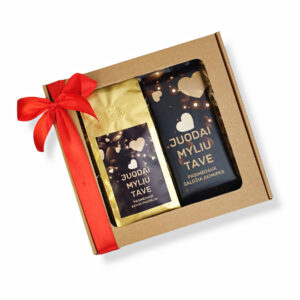 Gift set with chocolate and coffee,, Juodai myliu,,