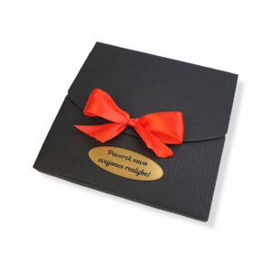 CARDBOARD ENVELOPE FOR MONEY WITH RIBBON ,,Paversk savo svajones...,,