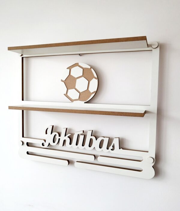 Personalised Trophy Shelf, Medal hanger / holder.