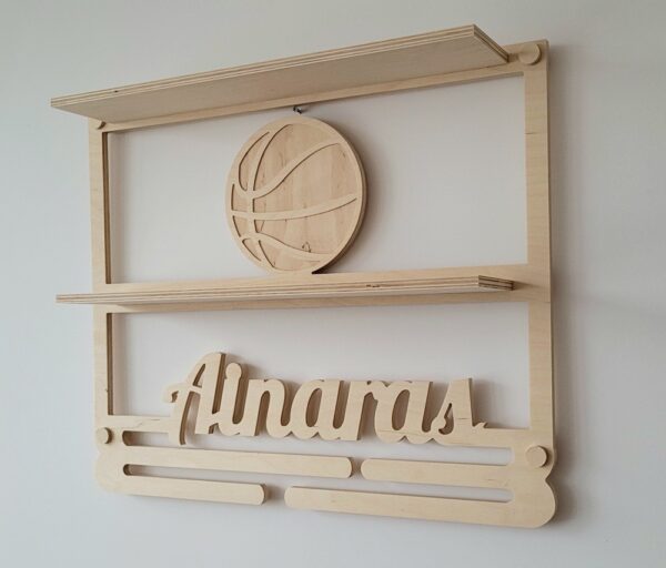 Personalised Trophy Shelf(x2), Medal hanger / holder.