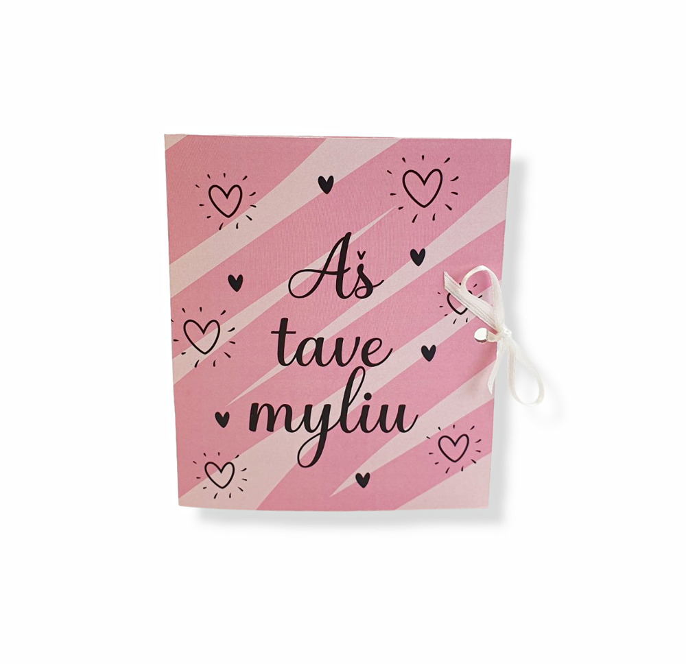 Greeting card with chocolate ,,As tave myliu,, - Image 3