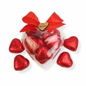 CHOCOLATE HEARTS IN A CLEAR HEART ,,Myliu,,