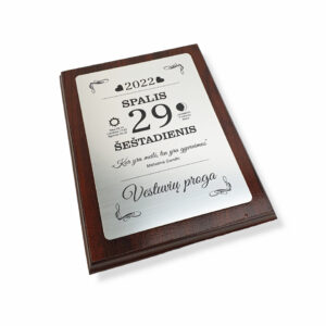 Greeting Plaque "WEDDING OCCASION" (WITH DESIRED DATE)