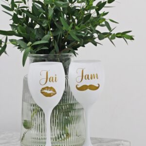 Wine Glass set  ,,Jai & Jam,,