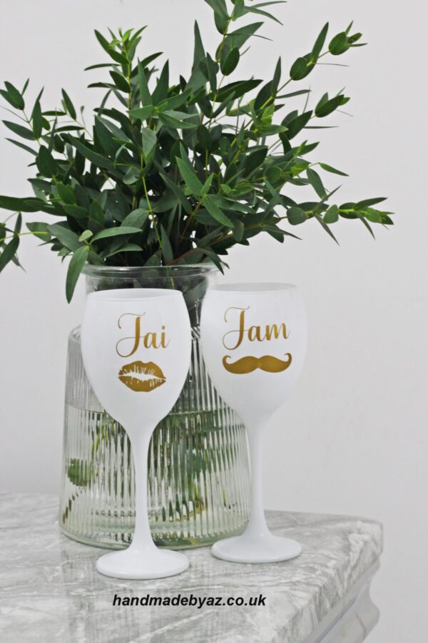Wine Glass set  ,,Jai & Jam,,